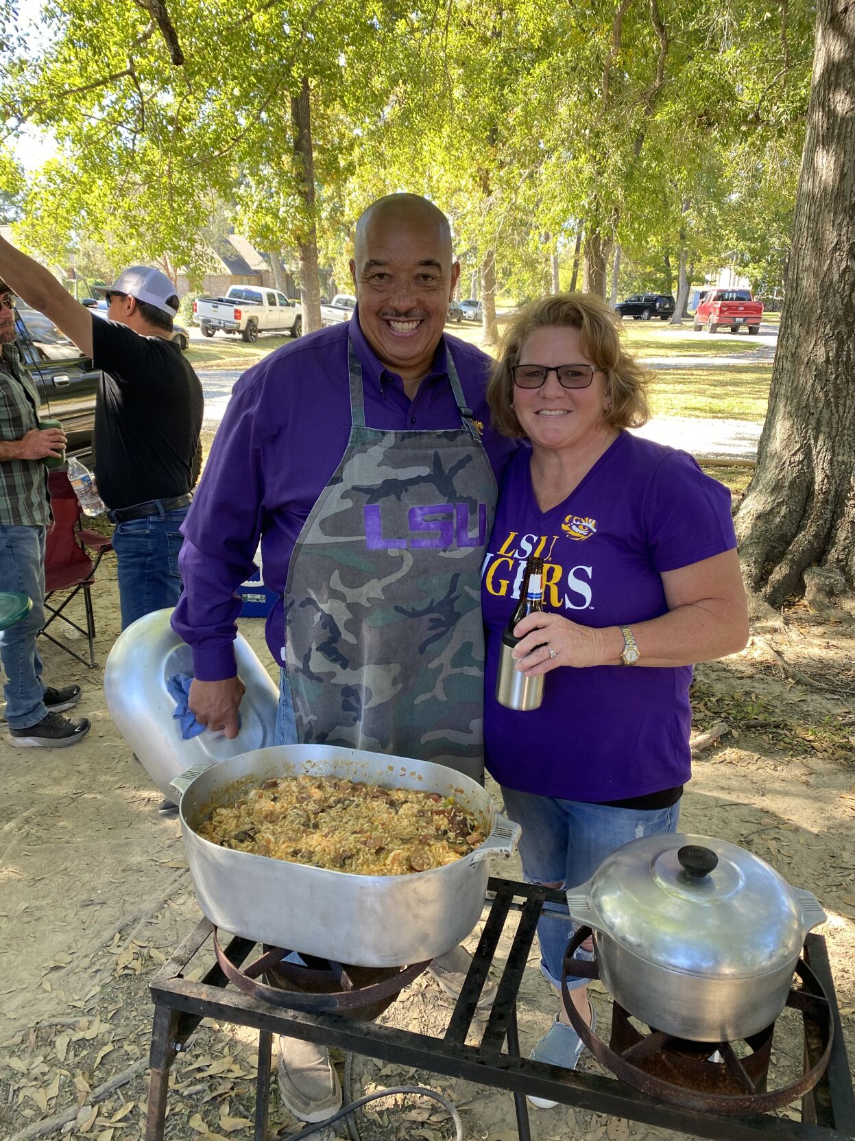 Brian and Amy Guillory prepared a unique jambalaya variation cal